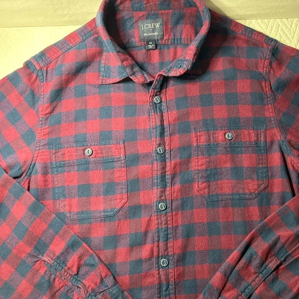 J Crew men’s flannel, long sleeve,‎ shirt, size medium
